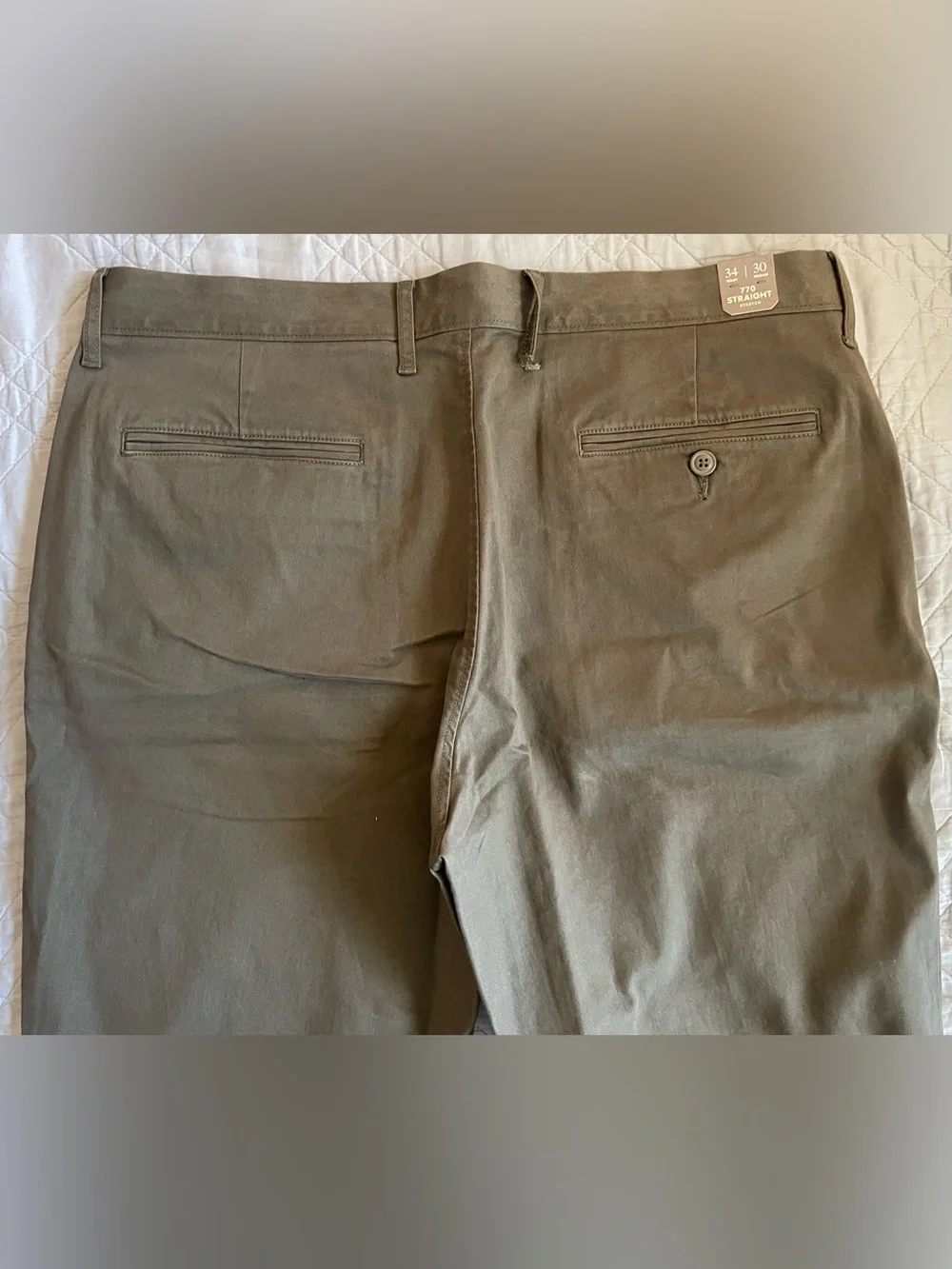 J. Crew 770M Straight-fit stretch chino pant in Catskill Green 34 NWD $98 AR886